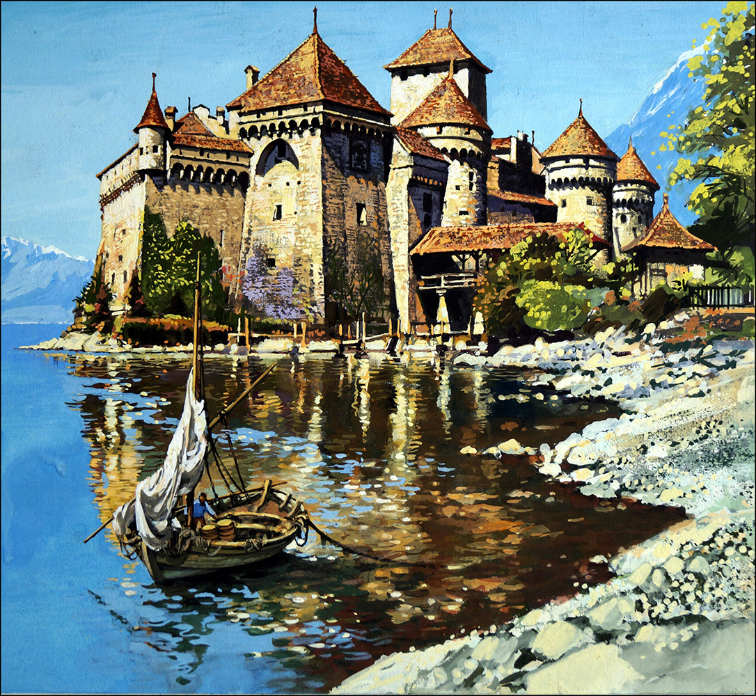 The Chateau de Chillon (Original) art by Harry Green at The Illustration Art Gallery