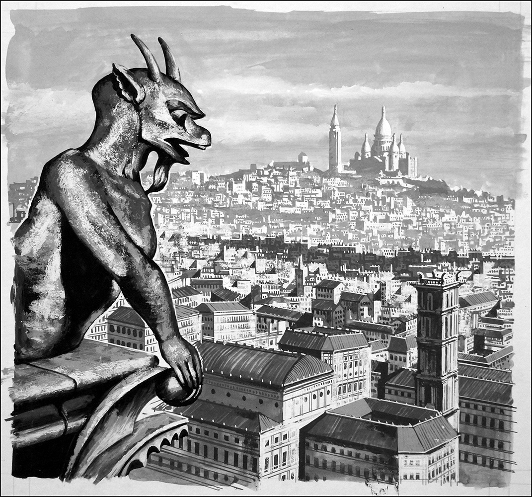 What Is A Gargoyle (Original) (Signed) art by Harry Green at The Illustration Art Gallery