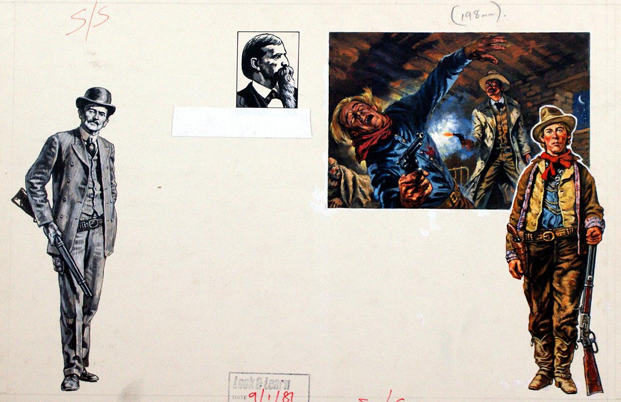 The Last Gunfight of Billy the Kid (Original) art by Harry Green Art at The Illustration Art Gallery