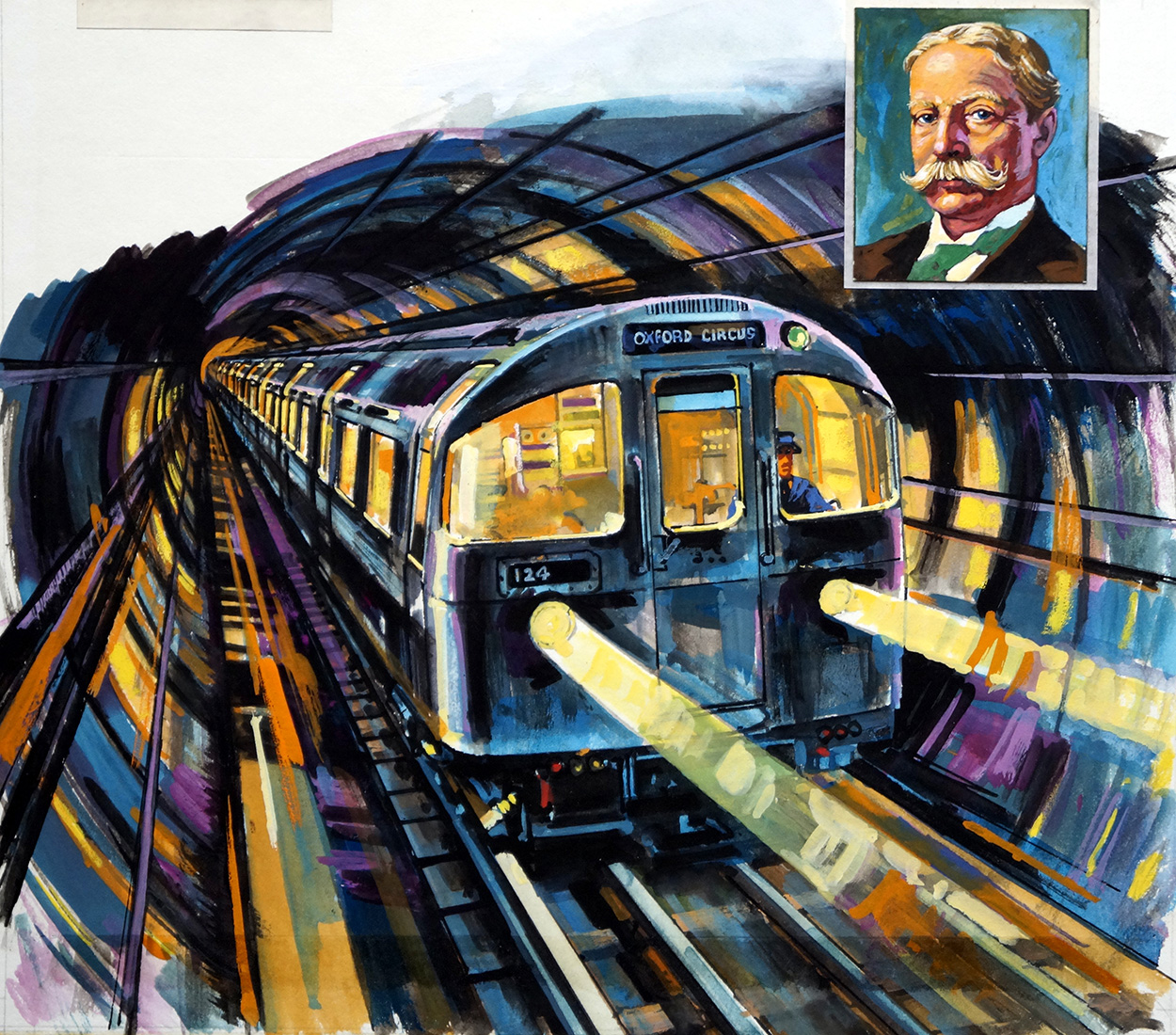 The Victoria Line - London Underground (Original) art by Harry Green at The Illustration Art Gallery