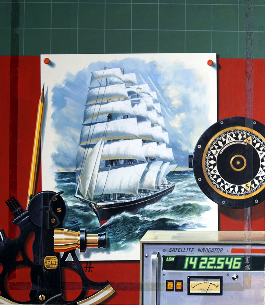 Sailing from the Past to the Future (Original) (Signed) art by Sea (Wilf Hardy) at The Illustration Art Gallery