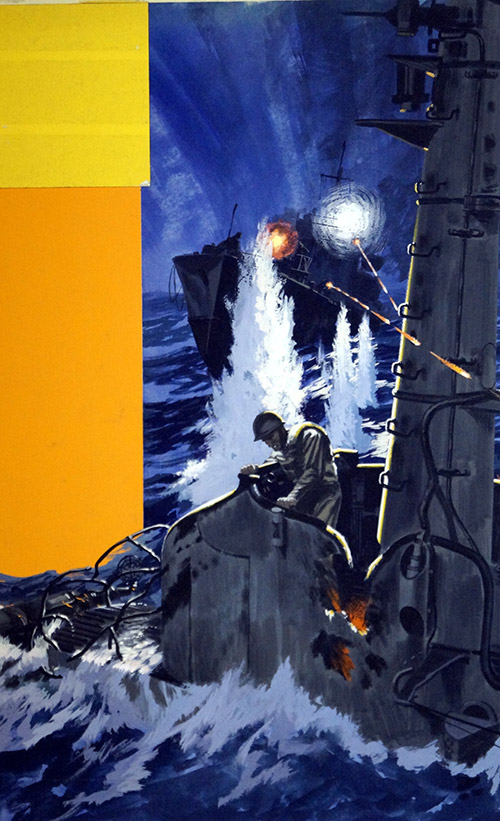 The Sacrifice of Commander Howard W Gilmore (Original) by Sea (Wilf Hardy) at The Illustration Art Gallery