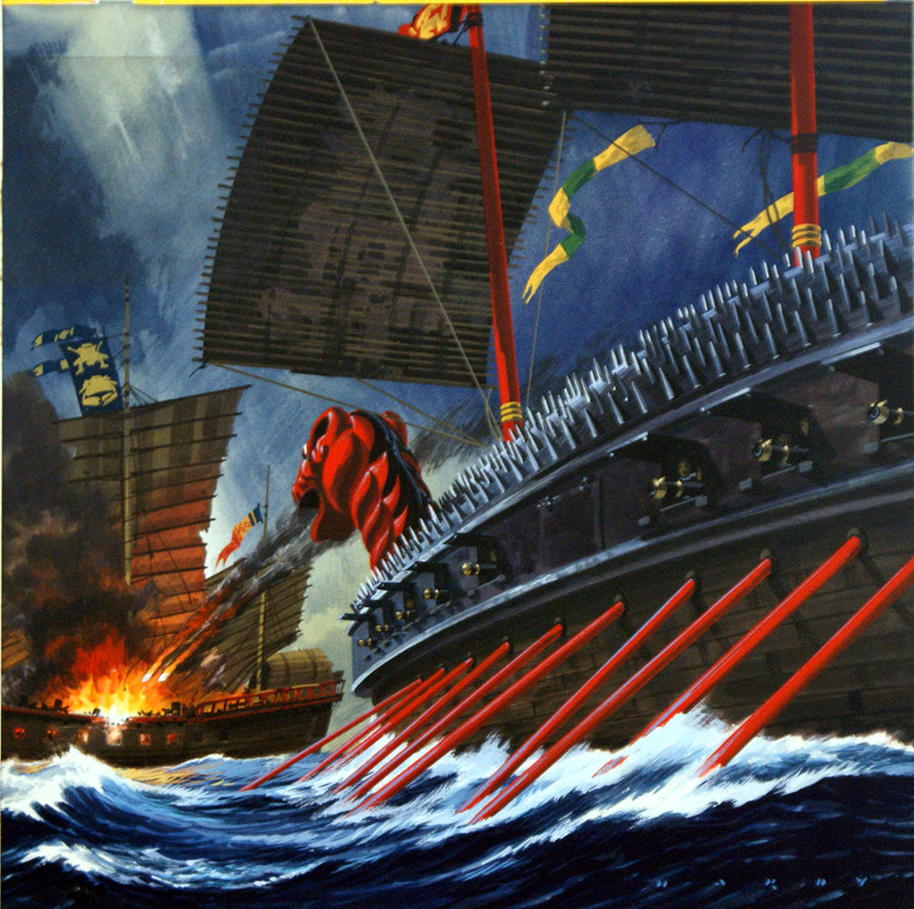 Dragon Warship (Original) (Signed) art by Sea (Wilf Hardy) at The Illustration Art Gallery