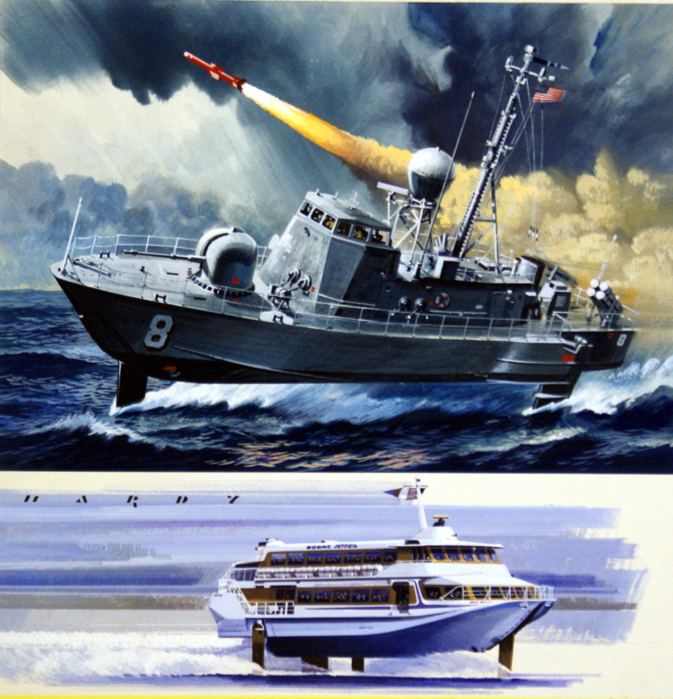 The Hydrofoil (Original) (Signed) art by Sea (Wilf Hardy) at The Illustration Art Gallery