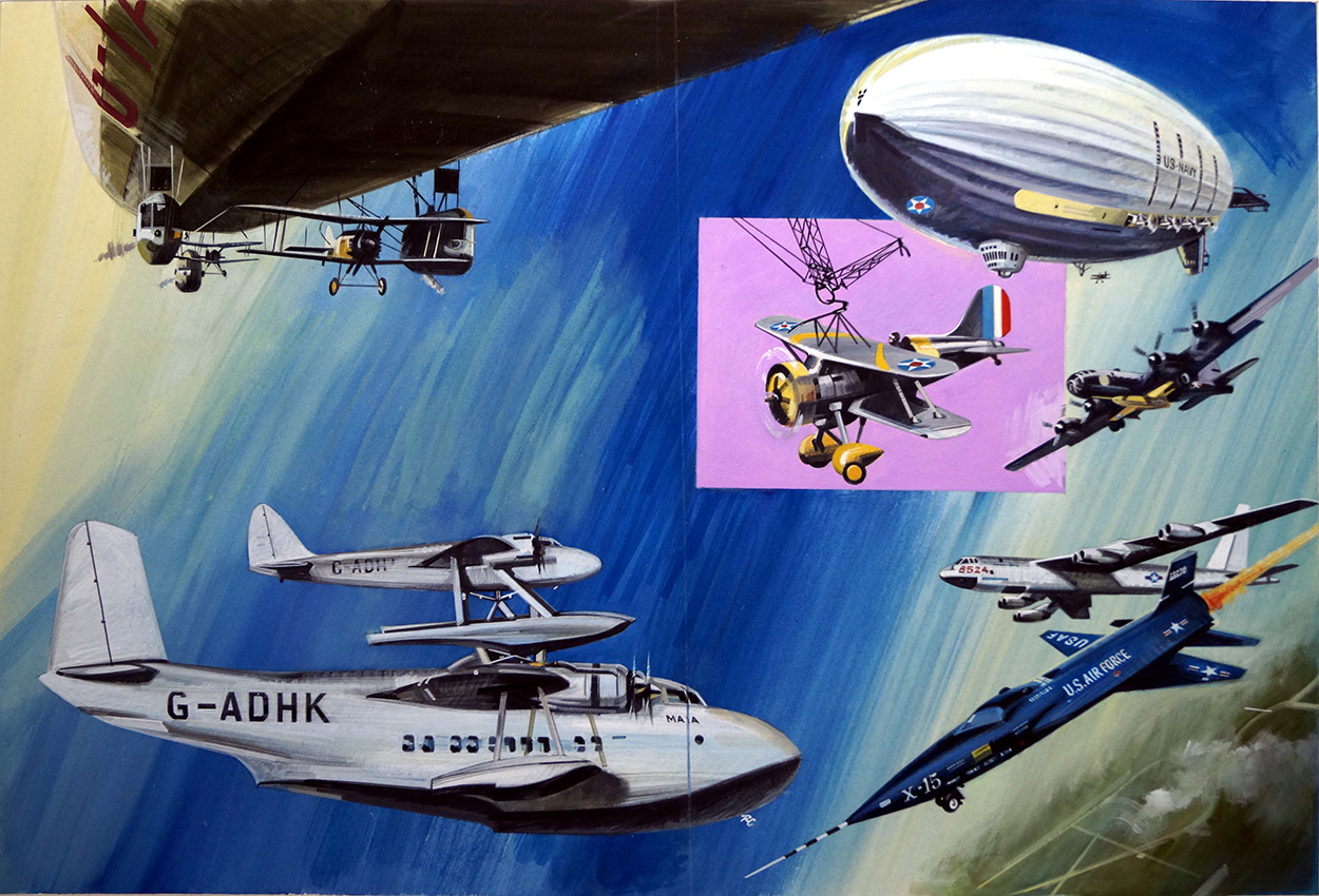 Aerial Aircraft Carriers (Original) art by Air (Wilf Hardy) at The Illustration Art Gallery