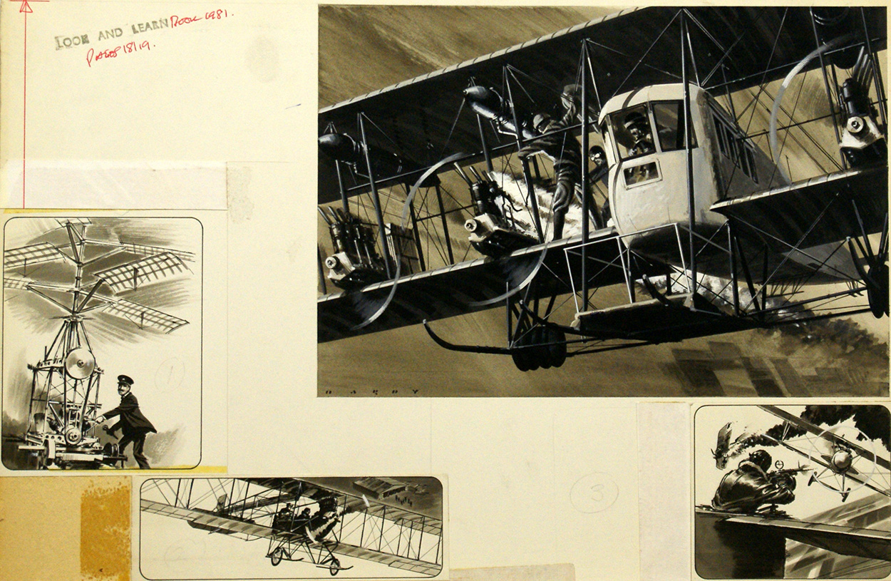 Igor Ivanovitch Sikorsky 'Mr Helicopter' (Original) (Signed) art by Air (Wilf Hardy) at The Illustration Art Gallery