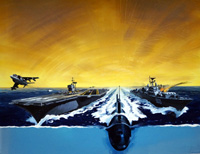 Defence at Sea art by Wilf Hardy