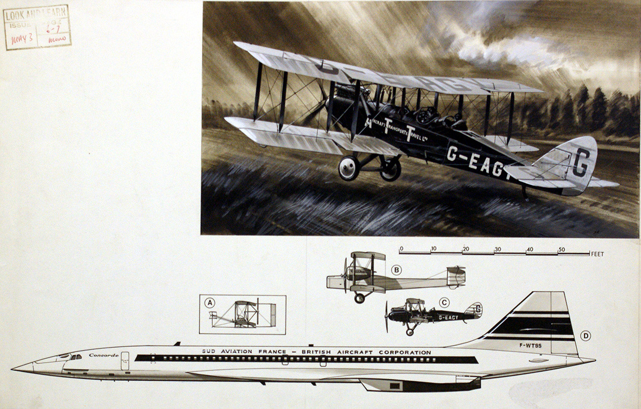 Concorde - Wings Over The World (Original) (Signed) art by Air (Wilf Hardy) at The Illustration Art Gallery