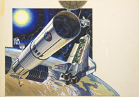 The Space Shuttle and the Hubble Space Telescope (Original) (Signed)