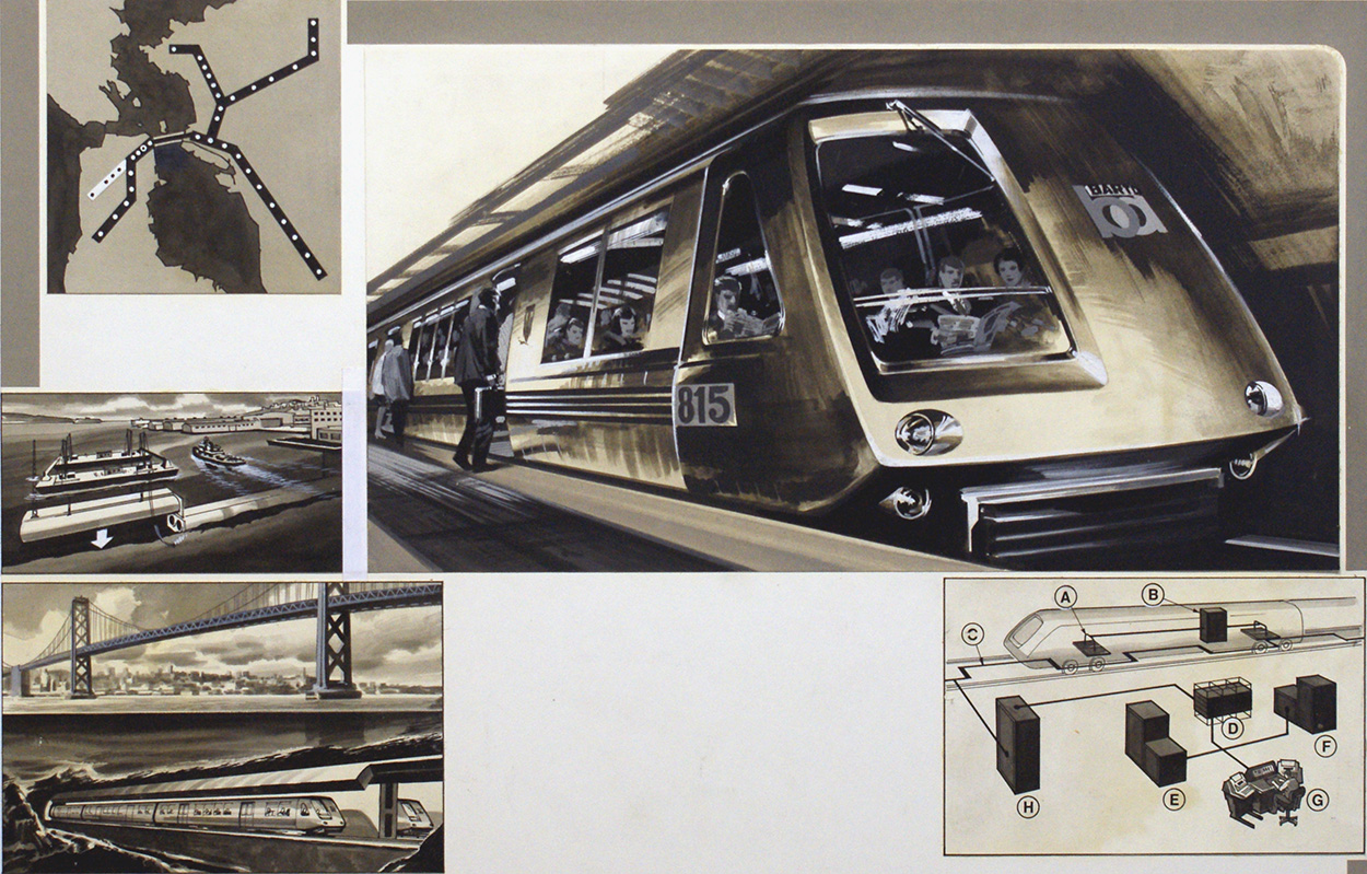 Bay Area Rapid Transport (Original) art by Land (Wilf Hardy) at The Illustration Art Gallery