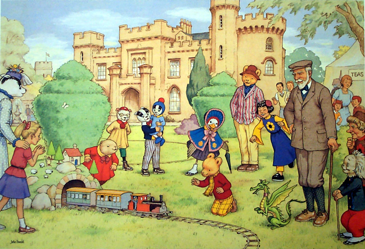Rupert Bear: Open Day At the Squire's (Limited Edition Print) art by John Harrold Art at The Illustration Art Gallery