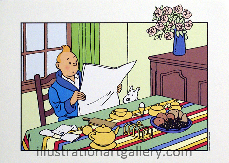 Breakfast with Tintin and Snowy