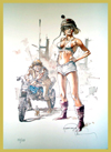 Hog and Rider (Limited Edition Print) (Signed)