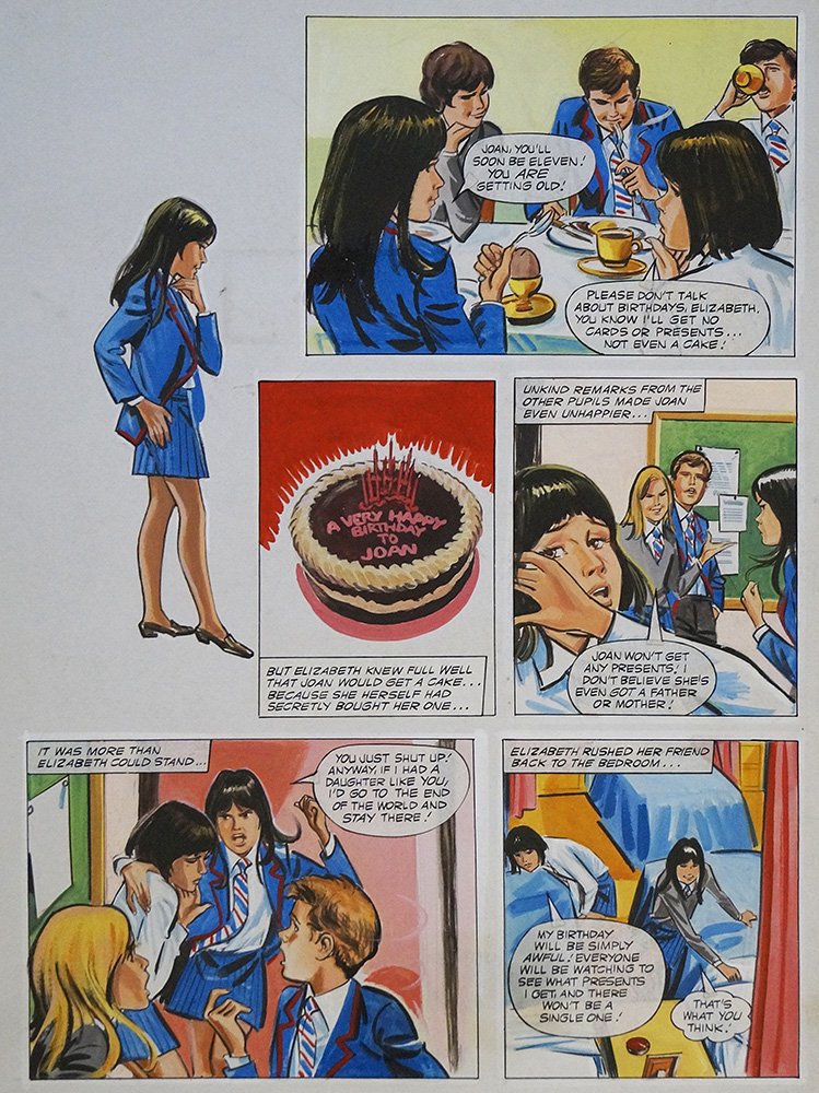 Enid Blyton's The Naughtiest Girl in the School: The Fraud Exposed (THREE pages) (Originals) art by Tony Higham Art at The Illustration Art Gallery