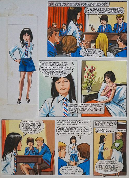 Enid Blyton's The Naughtiest Girl in the School: The Truth (THREE pages) (Originals) by Tony Higham at The Illustration Art Gallery