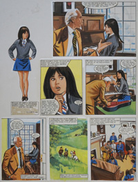 Enid Blyton's The Naughtiest Girl in the School: A Very Bad girl (THREE pages) art by Tony Higham