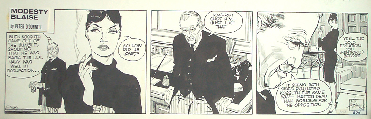 Modesty Blaise daily strip #206 (Original) (Signed)