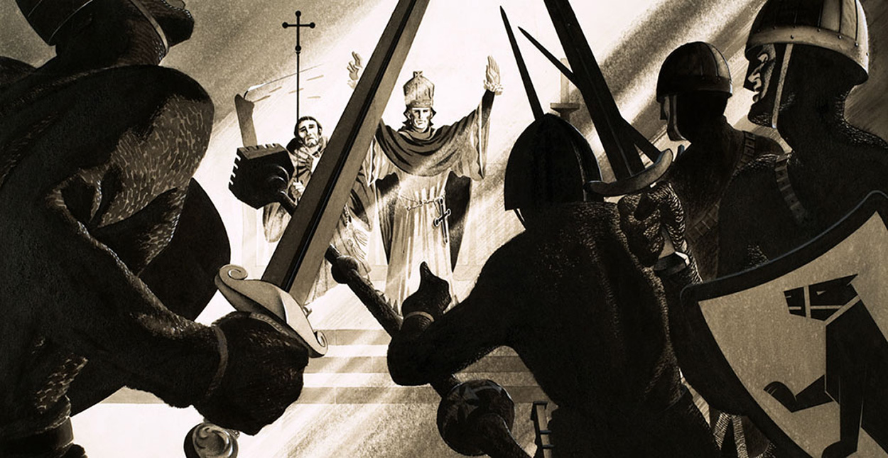 The Murder of Thomas a Becket (Original) art by Richard Hook at The Illustration Art Gallery