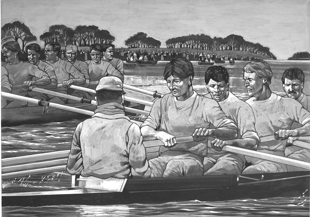 Boat Race Oxford Vs Cambridge (Original) art by Richard Hook at The Illustration Art Gallery