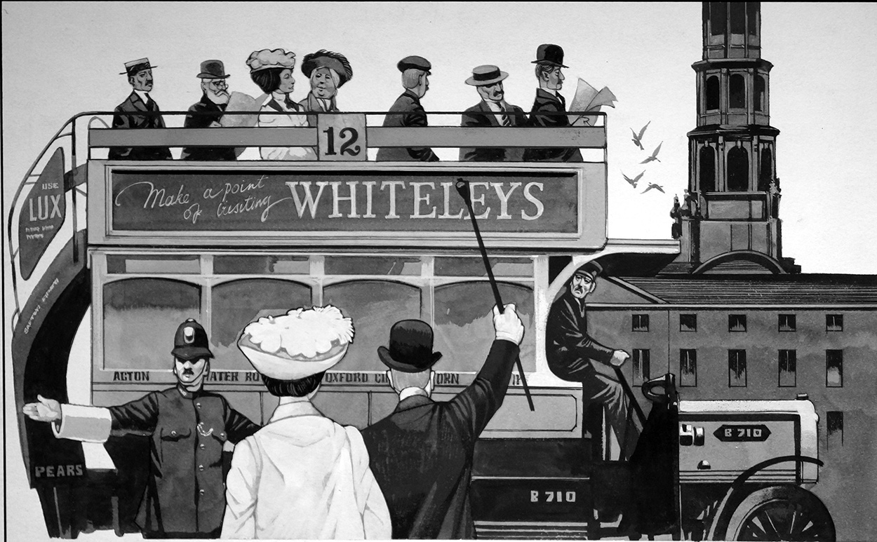 London Bus (Original) art by Richard Hook at The Illustration Art Gallery
