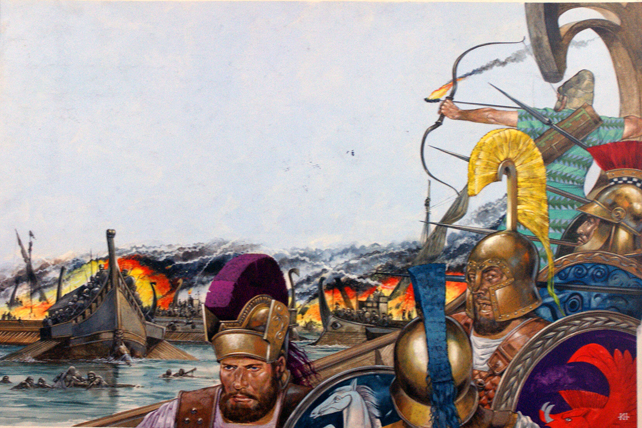 The Battle of Salamis (Original) art by Richard Hook at The Illustration Art Gallery