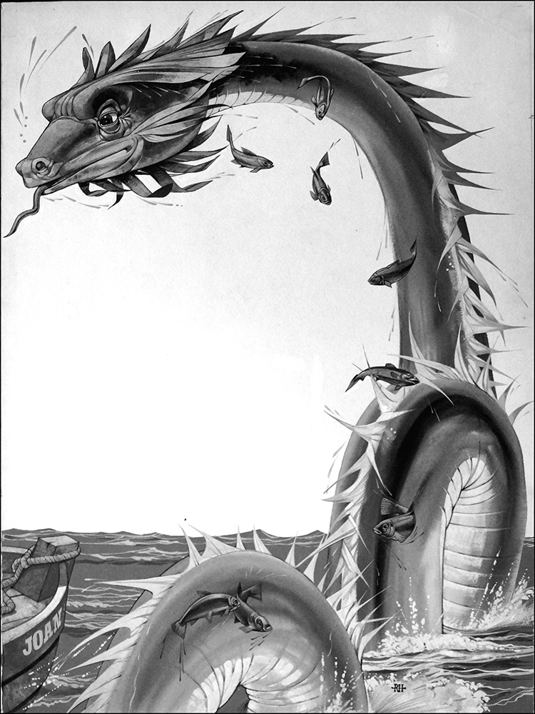 The Gloucester Sea Serpent (Original) (Signed) art by Richard Hook at The Illustration Art Gallery
