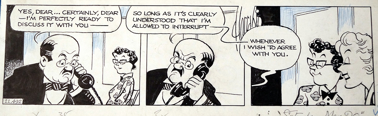 Dot and Carrie daily strip 11492 (Original) (Signed) art by James Francis Horrabin Art at The Illustration Art Gallery
