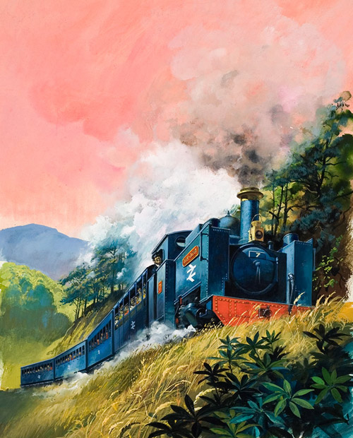 All Aboard for Devil's Bridge (Original) by Andrew Howat Art at The Illustration Art Gallery