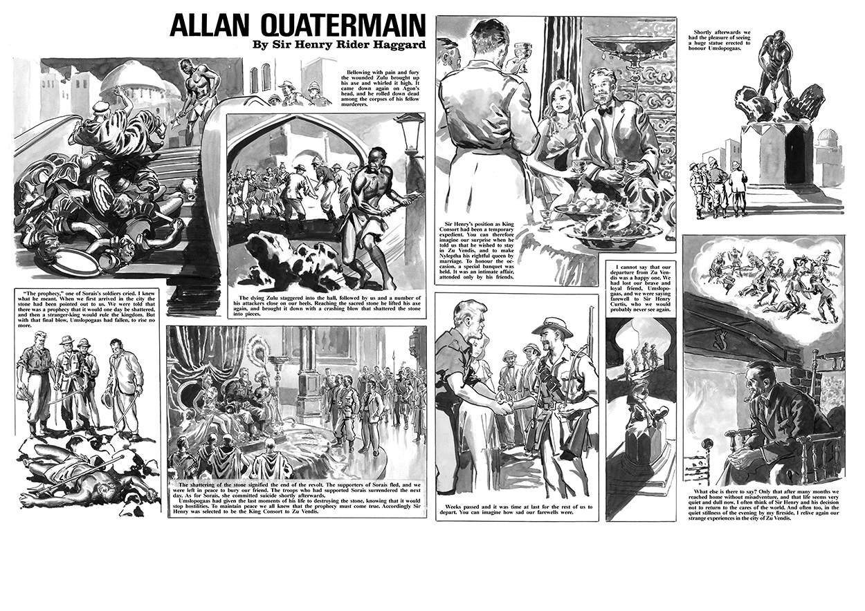 Allan Quatermain Pages 23 and 24 (TWO pages) (Originals) art by Allan Quatermain (Mike Hubbard) at The Illustration Art Gallery