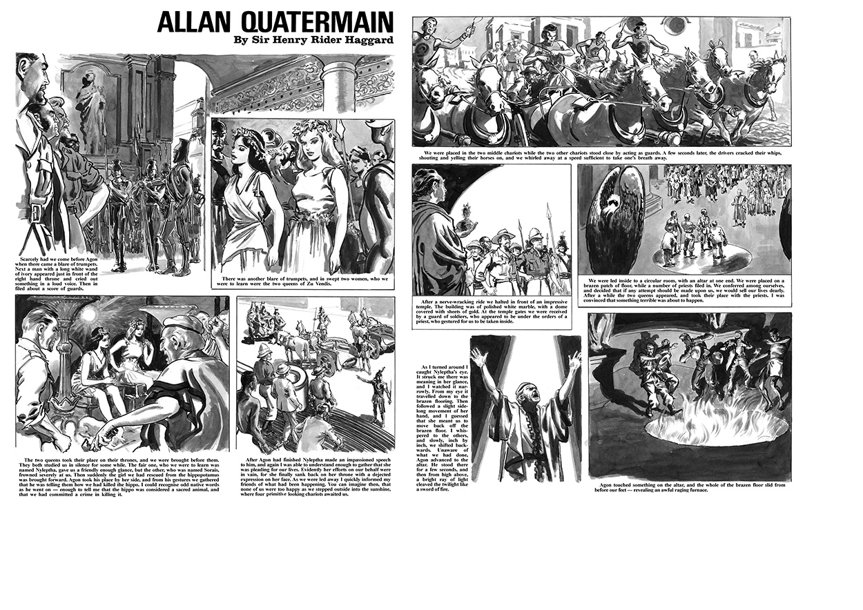 Allan Quatermain Pages 17 and 18 (TWO pages) (Originals) art by Allan Quatermain (Mike Hubbard) at The Illustration Art Gallery