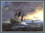 'Vanguard' in Heavy Weather off Toulon 1798 (Limited Edition Print) (Signed)
