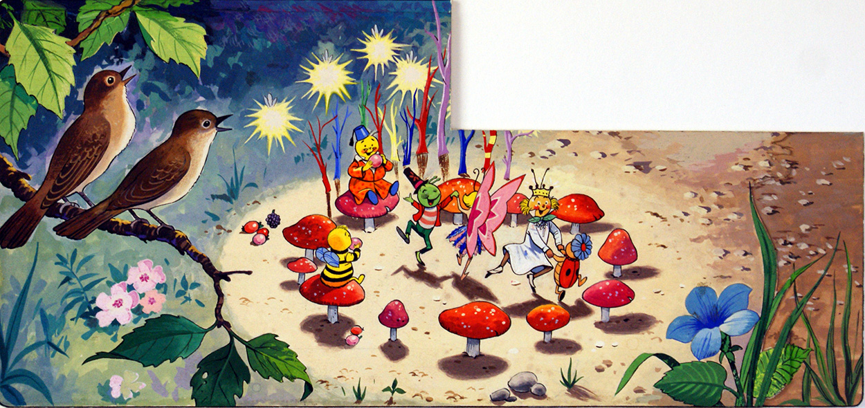 Dancing In The Forest (Original) art by Gregory Grasshopper (Gordon Hutchings) Art at The Illustration Art Gallery