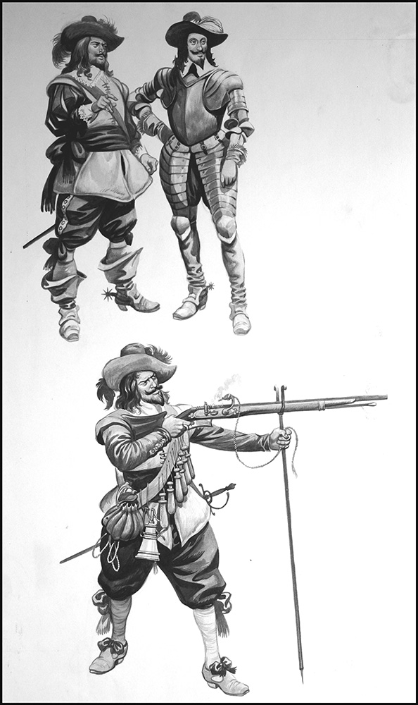 Soldiers Of The English Civil War (Original) art by British History (Peter Jackson) at The Illustration Art Gallery