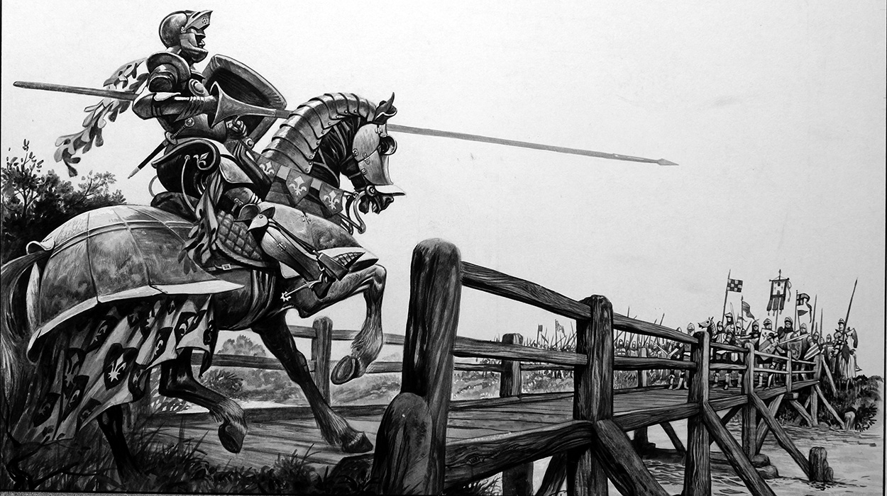 Brave Bayard Holds The Bridge (Original) art by Peter Jackson at The Illustration Art Gallery