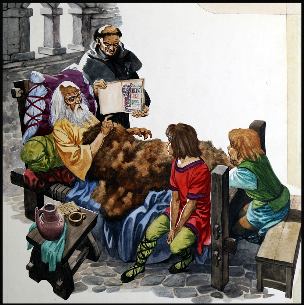 The Venerable Bede (Original) art by British History (Peter Jackson) at The Illustration Art Gallery