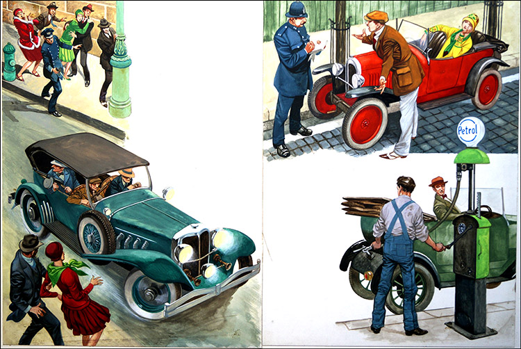 Car Troubles (Original) by American History (Peter Jackson) at The Illustration Art Gallery