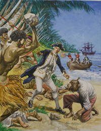 The Murder of Captain Cook (Original) (Signed)
