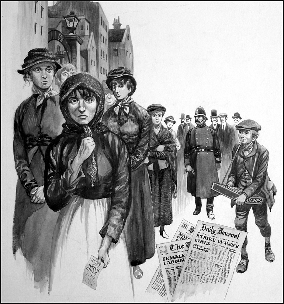 The Match Girls Strike of 1888 (Original) art by British History (Peter Jackson) at The Illustration Art Gallery