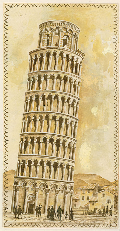 The Leaning Tower of Pisa (Original) by Peter Jackson Art at The Illustration Art Gallery