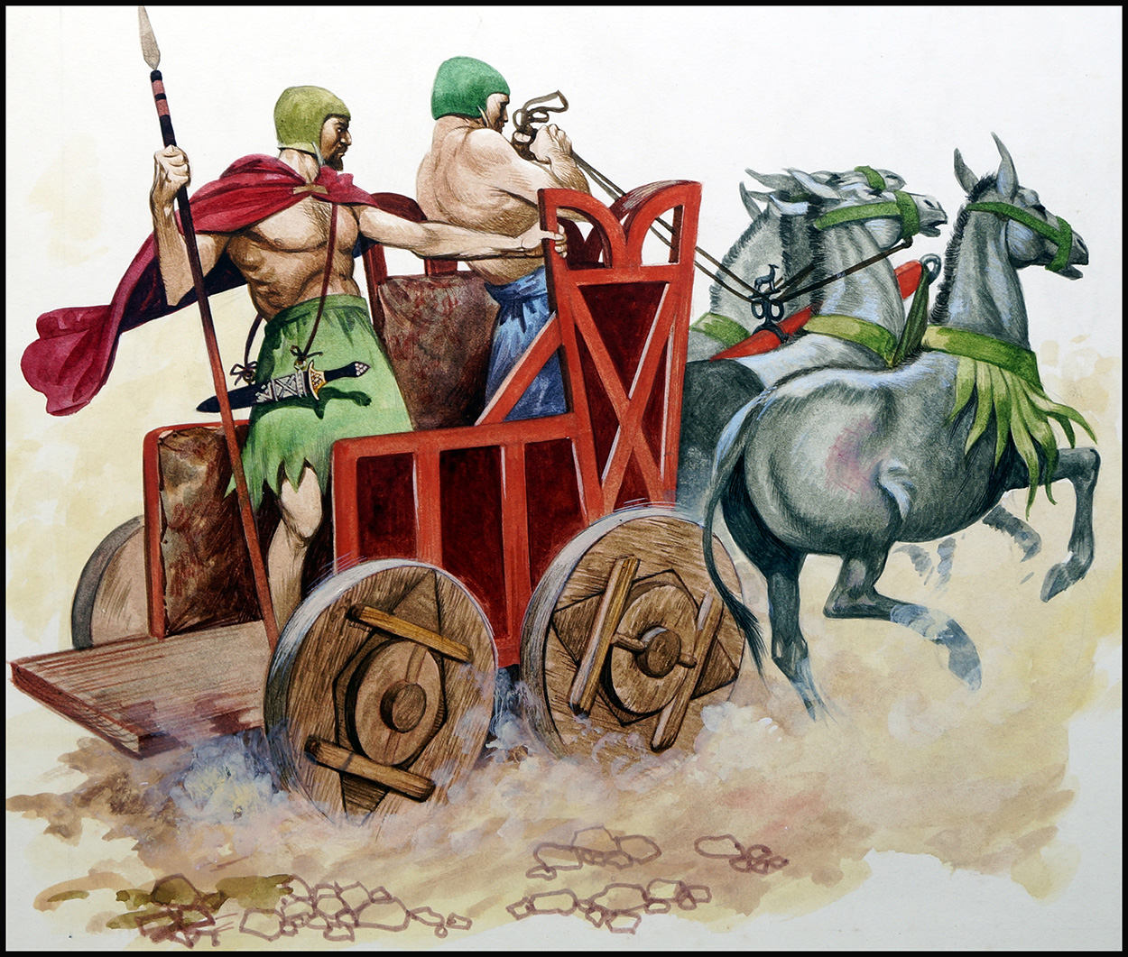 Sumerian Chariot (Original) art by Peter Jackson Art at The Illustration Art Gallery