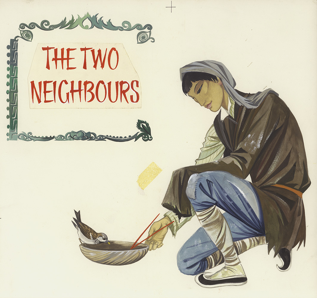 The Two Neighbours (Original) art by Janet & Anne Grahame Johnstone Art at The Illustration Art Gallery
