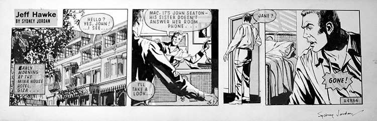 Jeff Hawke daily strip 4884 (Original) (Signed) by Sydney Jordan at The Illustration Art Gallery