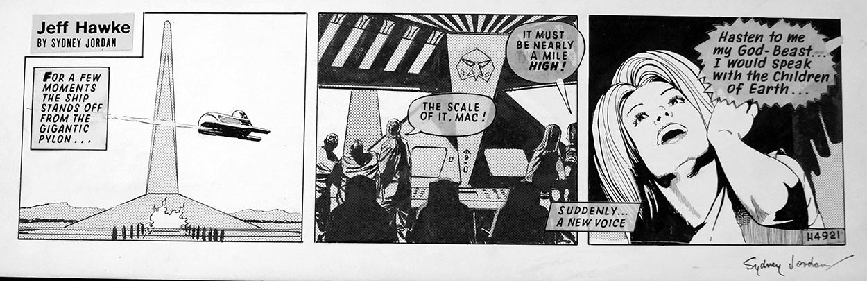 Jeff Hawke daily strip 4921 (Original) (Signed) art by Sydney Jordan Art at The Illustration Art Gallery