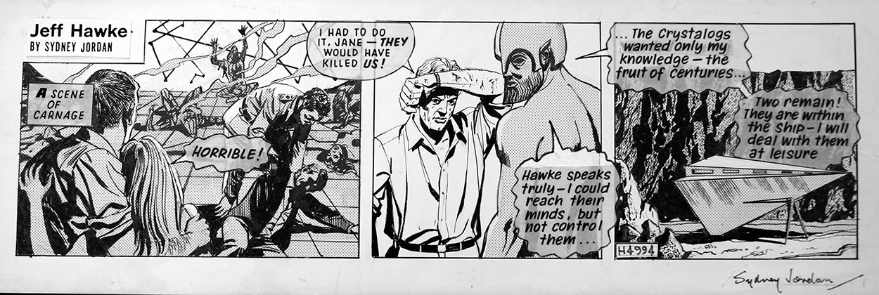 Jeff Hawke daily strip 4994 (Original) (Signed) art by Sydney Jordan Art at The Illustration Art Gallery