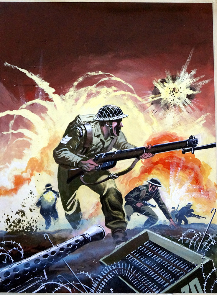 War Picture Library cover #324 (Original) art by B Knight Art at The Illustration Art Gallery