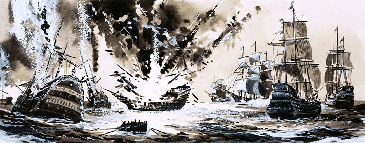 When England Was Shamed At Sea (Original) art by Bill Lacey Art at The Illustration Art Gallery