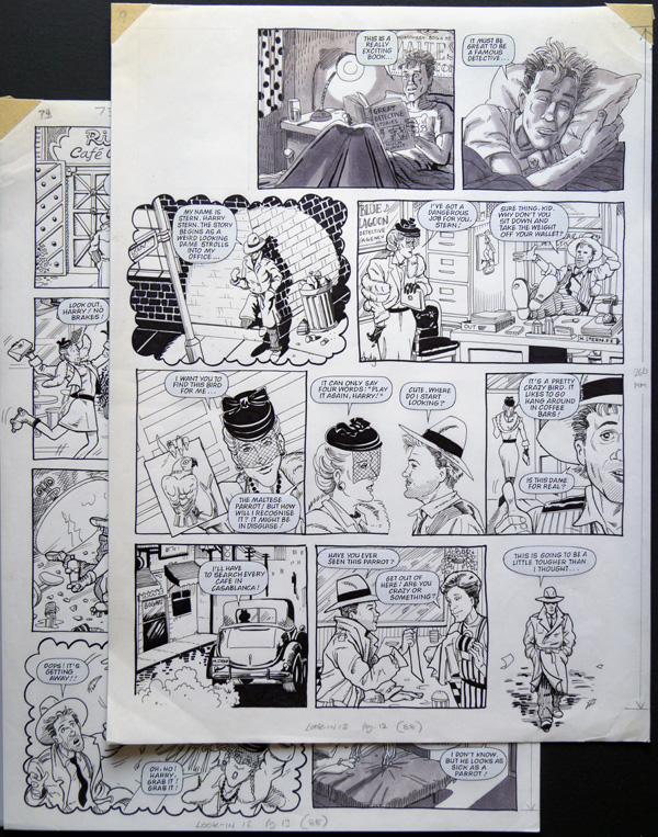 Hugh Dunnit - Dream Detective (TWO pages) (Originals) (Signed) by Andy Lanning Art at The Illustration Art Gallery