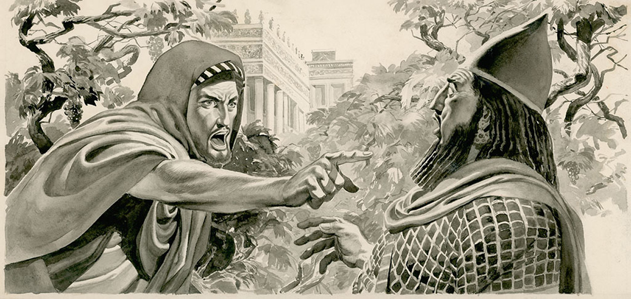 Elijah Denouncing King Ahab (Original) art by Don Lawrence Art at The Illustration Art Gallery
