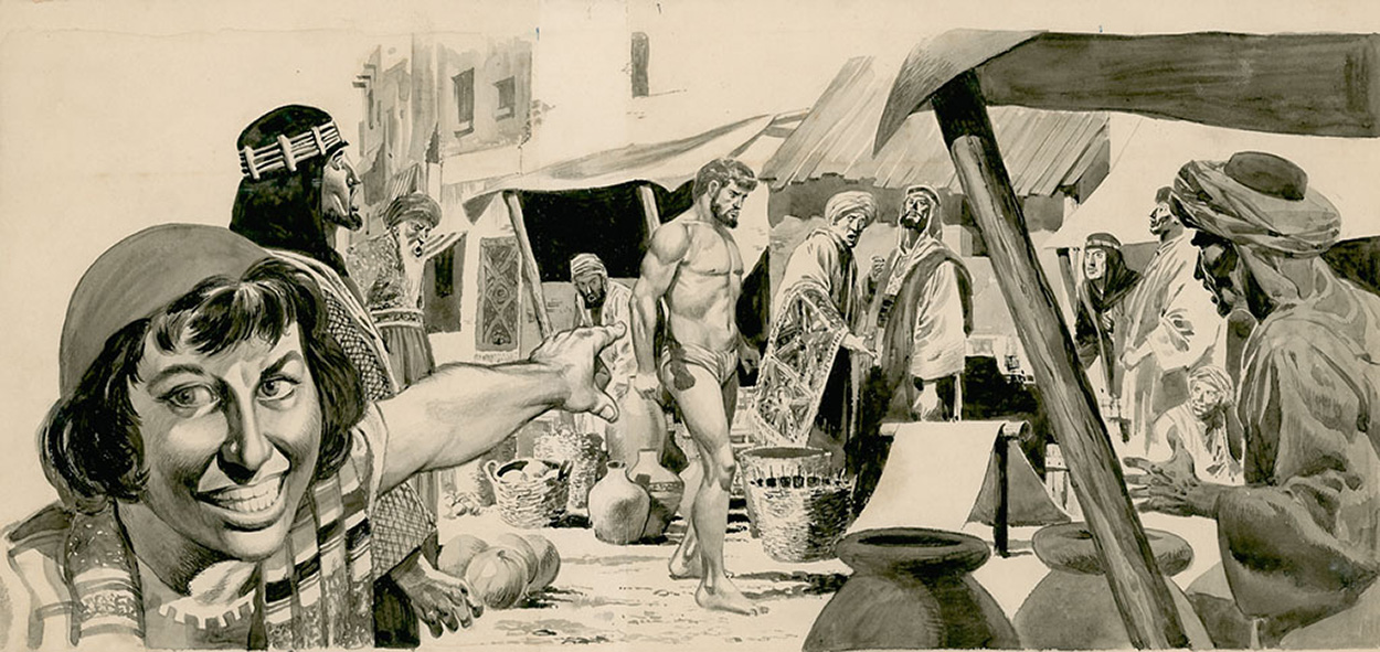 Isaiah Walking Naked Through Jerusalem (Original) art by Don Lawrence Art at The Illustration Art Gallery