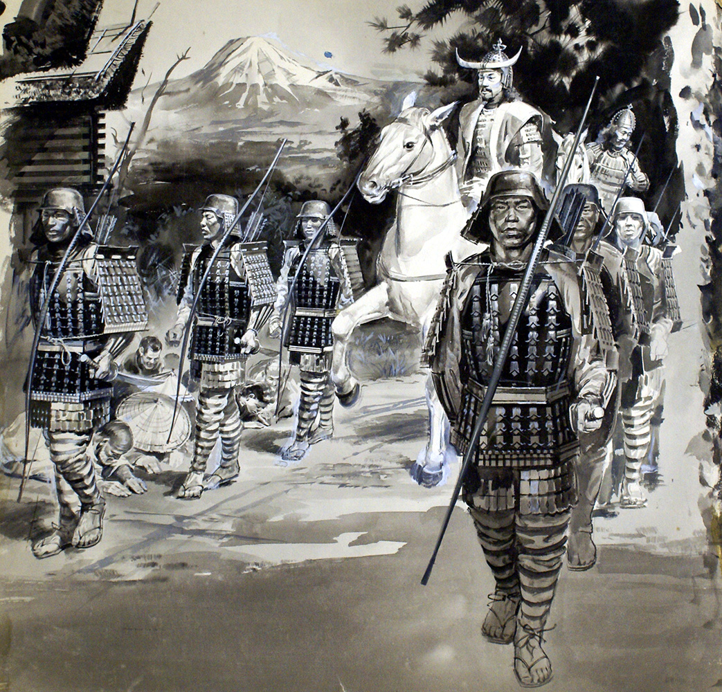 Asian Warriors (Original) art by Barrie Linklater Art at The Illustration Art Gallery